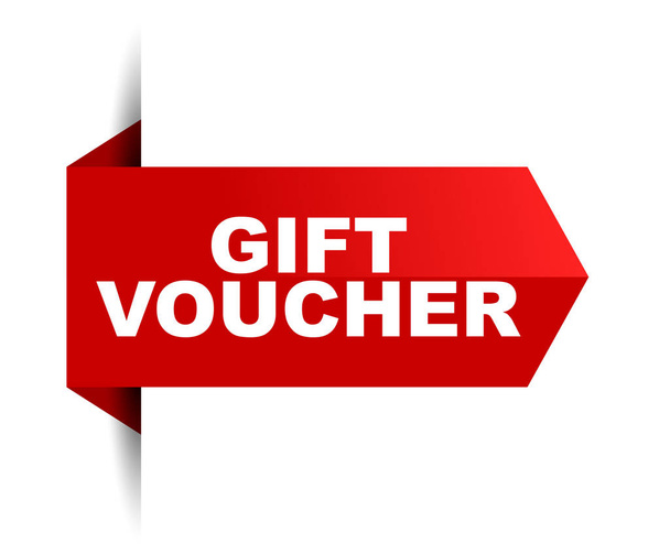 red vector banner gift voucher - Vecteur, image