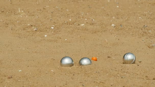 petanque french leisure game  - Footage, Video