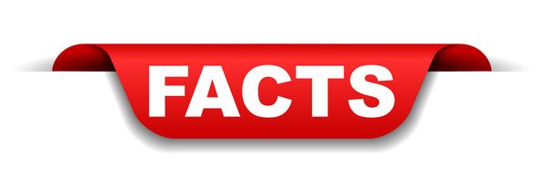 vector red banner facts - Vector, Image