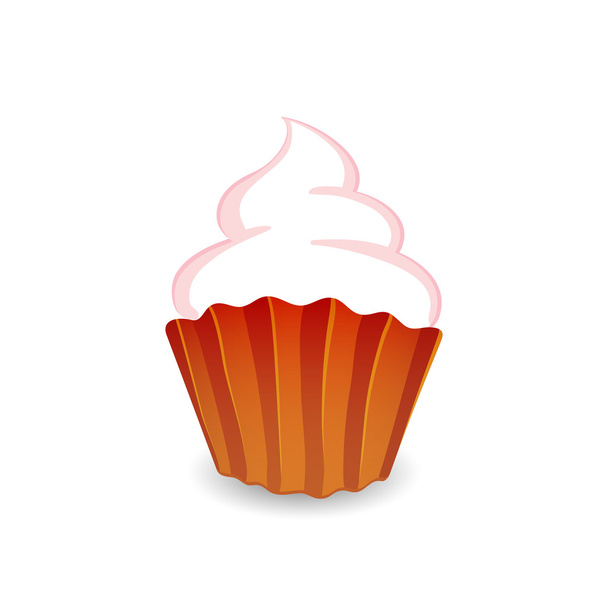 Cupcake isolated on white background - Vecteur, image
