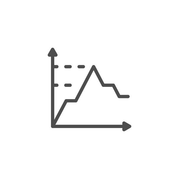 Graph line icon - Vector, Image