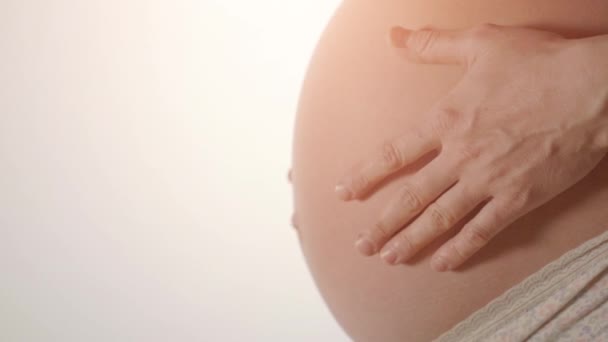Pregnant Woman Belly. Pregnancy Concept - Video, Çekim