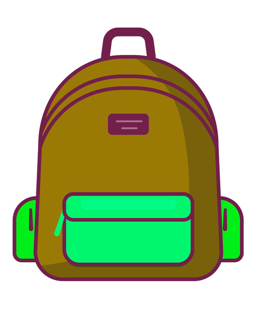 Icono de la mochila - símbolo de la escuela vectorial - icono de viaje
 - Vector, Imagen