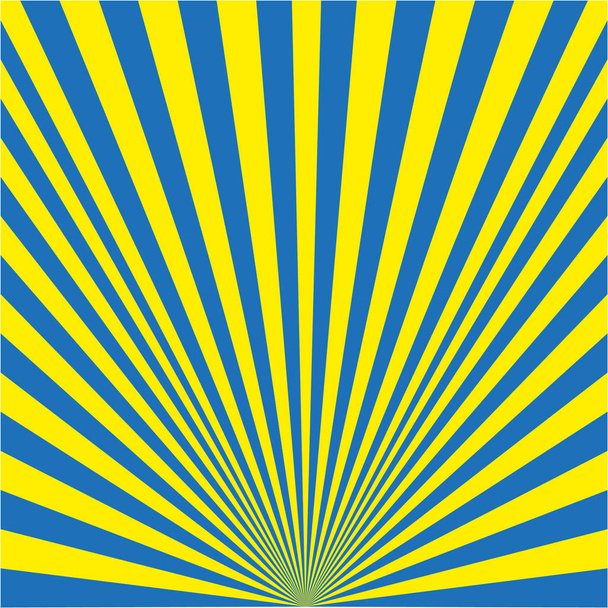 Achtergrond van stralen geel en blauw - Vector, afbeelding