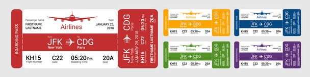 Set of boarding passes - Vector, Image