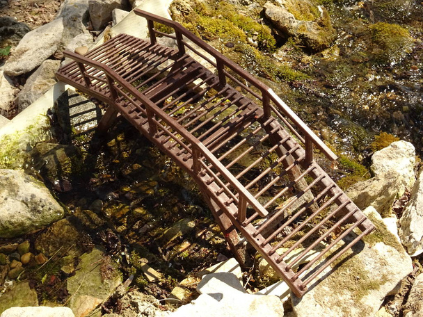Model of a Small Wooden Bridge - Photo, Image