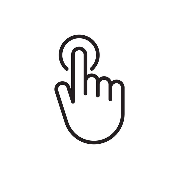 Toque em Fingerprint Scan Icon. Conceito de biometria. Ilustração vetorial sobre fundo branco
 - Vetor, Imagem