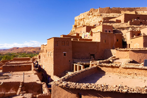 Prachtige oude oude stad Ait Benhaddou in de buurt van Ouarzazate, Atlas, Marokko - Foto, afbeelding