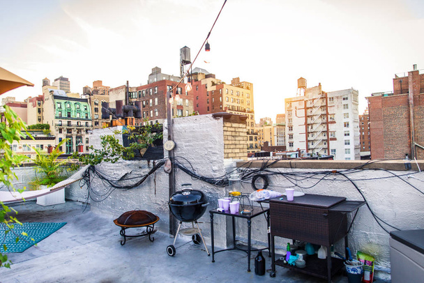 Rooftop terrace in Manhattan, no people - Photo, image