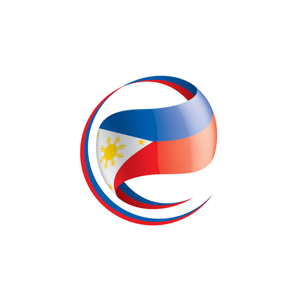 Bandera de Filipinas, ilustración vectorial sobre fondo blanco
 - Vector, imagen