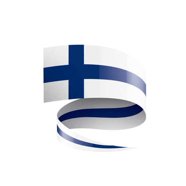 Bandeira da Finlândia, ilustração vetorial sobre um fundo branco
 - Vetor, Imagem