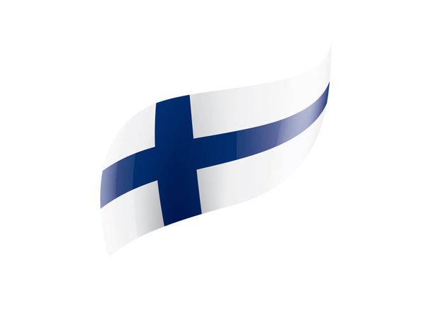 Finnland-Flagge, Vektorabbildung auf weißem Hintergrund - Vektor, Bild