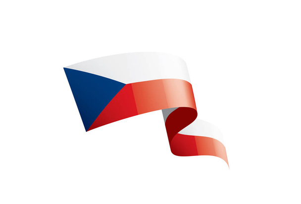 チェコ共和国の旗、白の背景にベクトル画像 - ベクター画像