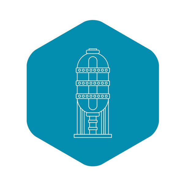 Capacity for oil storage icon, outline style - Διάνυσμα, εικόνα