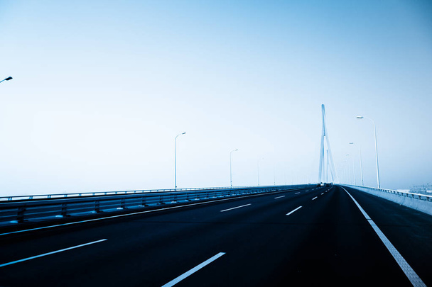 clean freeway with modern bridge of china. - Photo, Image