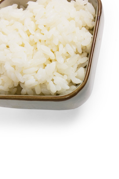 rýže vařená šálek izolované na bílém pozadí - Fotografie, Obrázek
