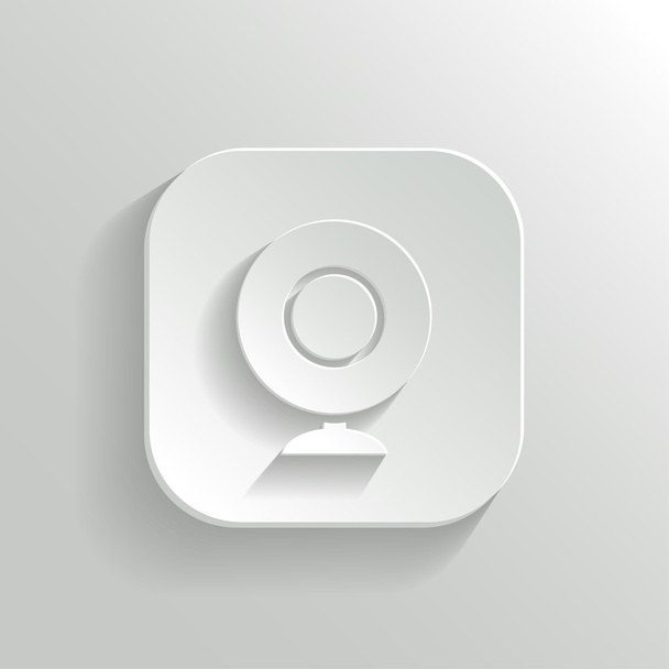Webcamera icon - vector white app button - Vector, Image