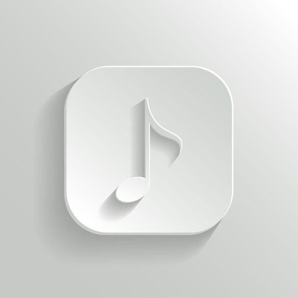 Note icon - vector white app button - Vector, Imagen