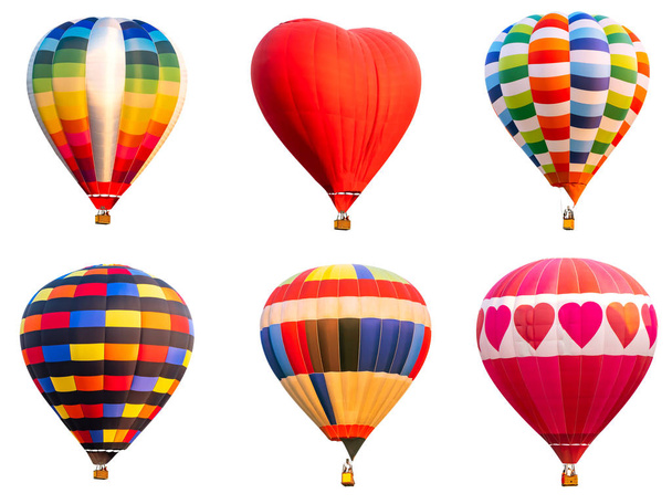 Sada barevný horkovzdušný balón na izolované 2 - Fotografie, Obrázek