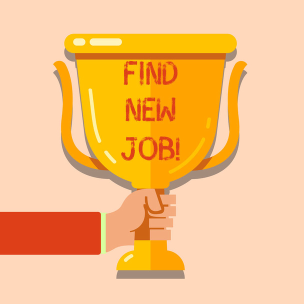Írásbeli Megjegyzés mutatja új állást találni. Üzleti fénykép kereső bemutatják az új karrier-lehetőségeket megoldás a munkanélküliség. - Fotó, kép