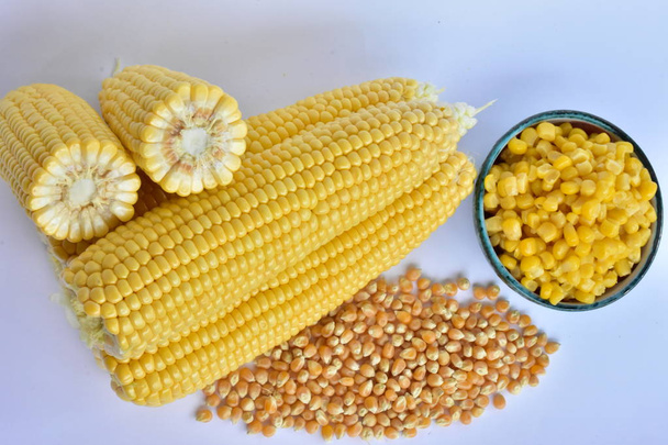 raw corn heads and seeds  - Photo, Image