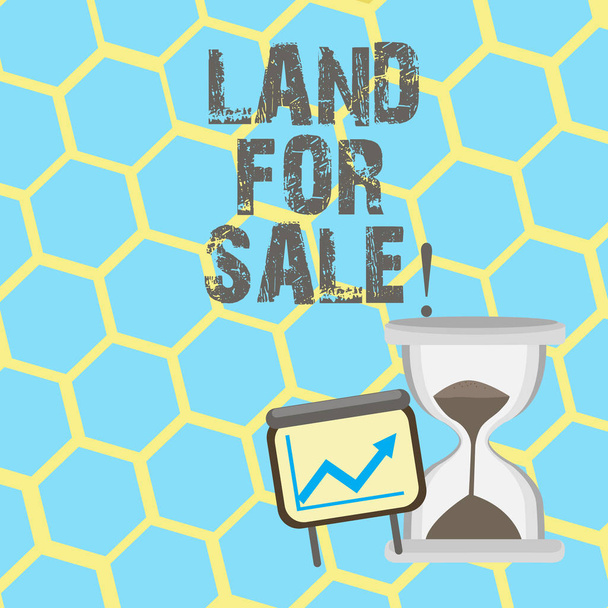 Teksti merkki osoittaa Land For Sale. Käsitteellinen kuva Real Estate Erä Myynti Kehittäjät Jälleenmyyjät Investointi
. - Valokuva, kuva