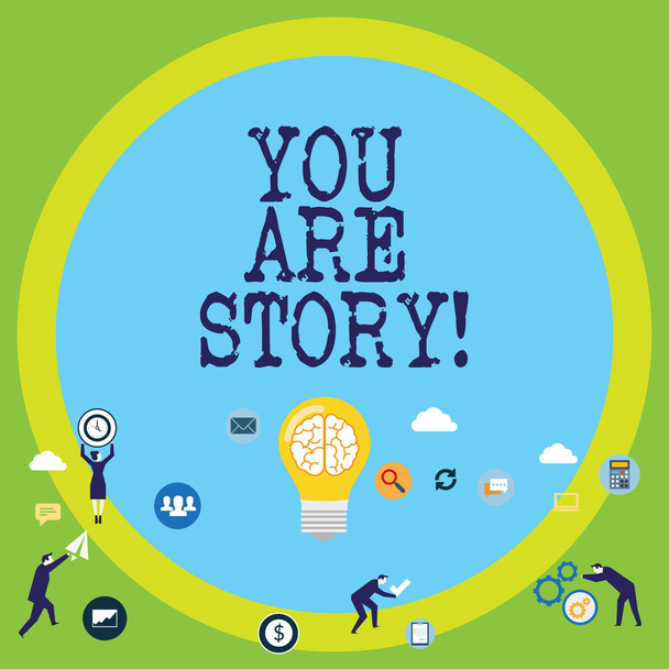 Scrittura concettuale a mano che mostra You Are Story. Business photo text Le tue storie contano e valgono la pena di essere raccontate a tutti
. - Foto, immagini