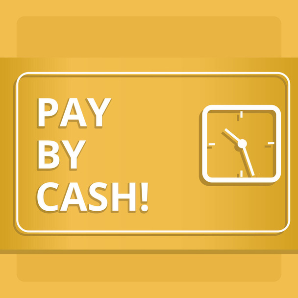 Escritura a mano de texto Pay By Cash. Concepto significado Cliente pagando con dinero monedas facturas Compras al por menor
. - Foto, imagen