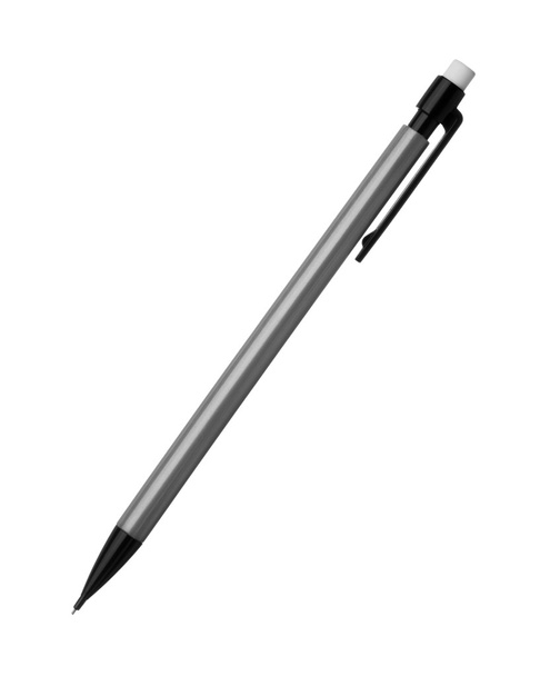 Automatic grey pencil isolated on white background - Φωτογραφία, εικόνα