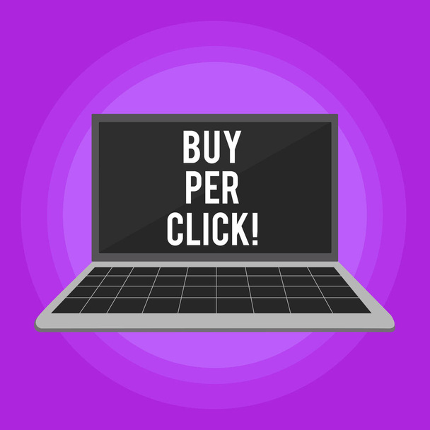 Escrita de mão conceitual mostrando Buy Per Click. Texto para fotos de negócios Compras online ecommerce tecnologias modernas para fazer compras
. - Foto, Imagem