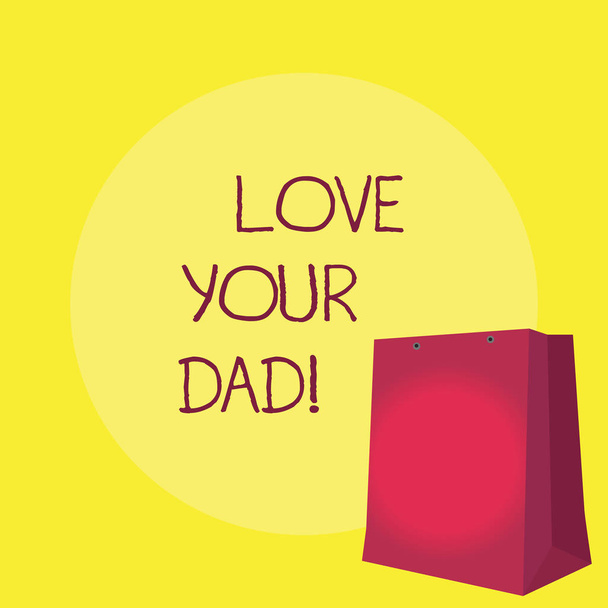 概念的な手書きの愛あなたのお父さんを示します。あなたの父の愛する感情について良い感情を持つビジネス写真展示. - 写真・画像