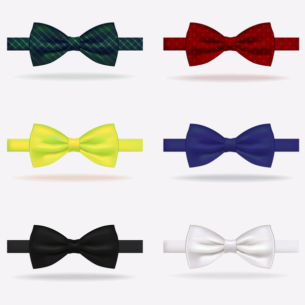 Realistic 3d Detailed Bow Tie Set. Vector - Vector, Image