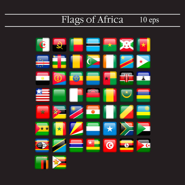 Egyszerű kör zászlók vektor lapos stílusú országok. - Vektor, kép