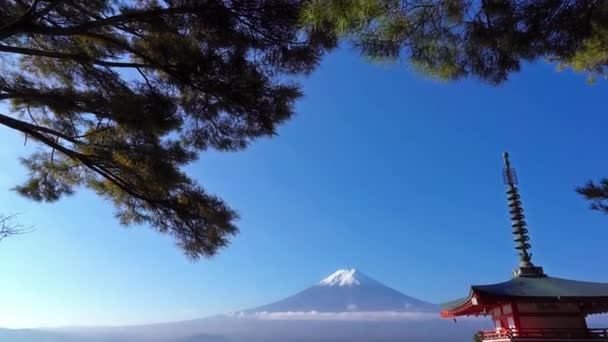 schilderachtige beelden van de prachtige berg Fuji, Japan - Video