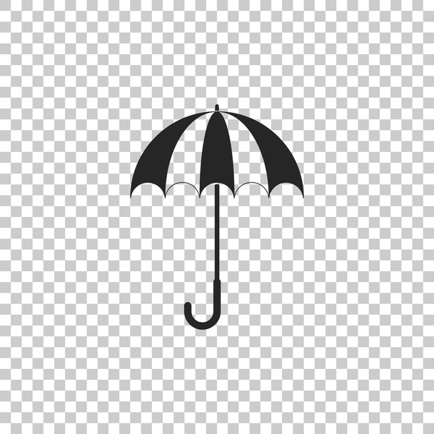 Класична елегантна відкрита піктограма парасольки ізольована на прозорому фоні. Символ захисту від дощу. Плоский дизайн. Векторна ілюстрація
 - Вектор, зображення