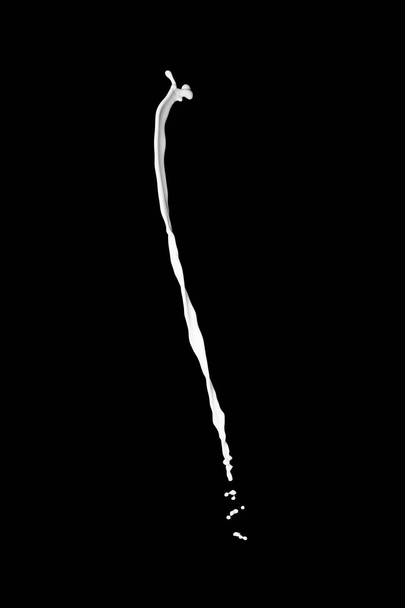 splash of milk on a black background - 写真・画像