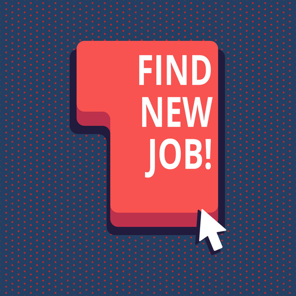 Rukopis textu najít nové zaměstnání. Pojetí znamená hledání pro nové pracovní příležitosti řešení nezaměstnanosti. - Fotografie, Obrázek