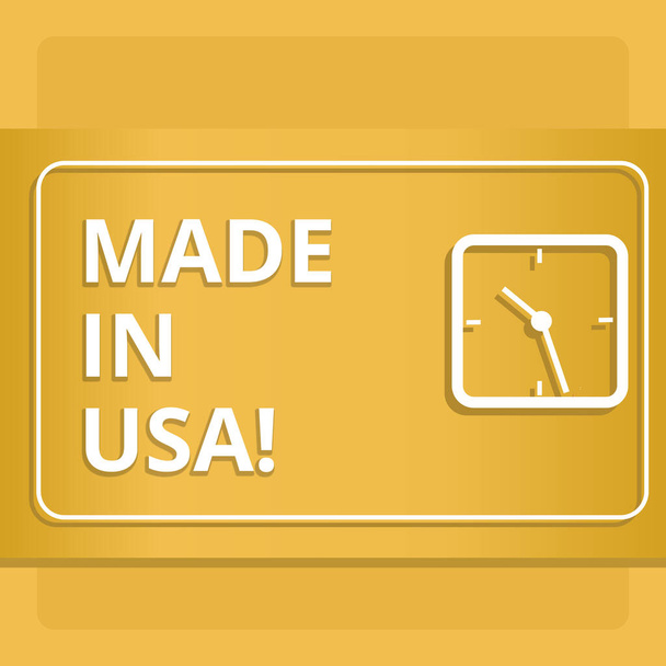 Почерк написания текста Made In Usa. Концепция американского бренда United States Manufactured Local product
. - Фото, изображение