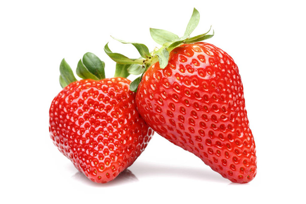 Φρέσκα φράουλες σύνολο που απομονώνονται σε λευκό φόντο - Φωτογραφία, εικόνα