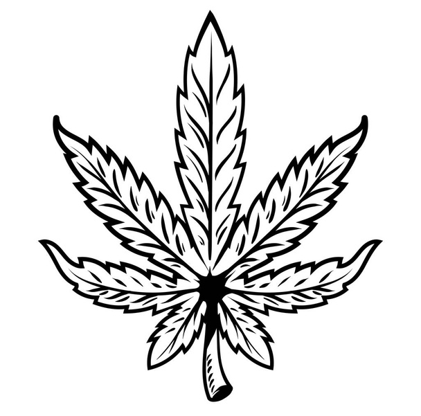 blad van de marihuana  - Vector, afbeelding