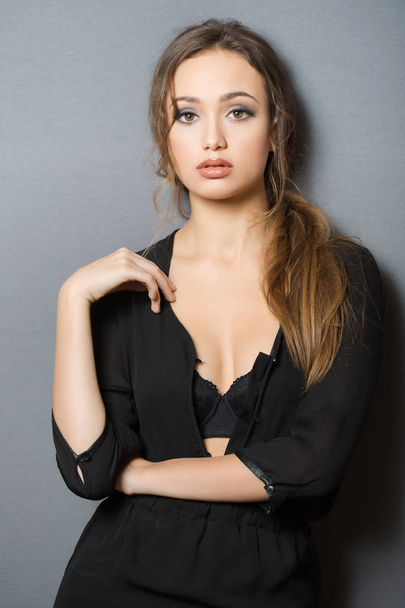 Portrait of young brunette cosmetics beauty. - Photo, Image