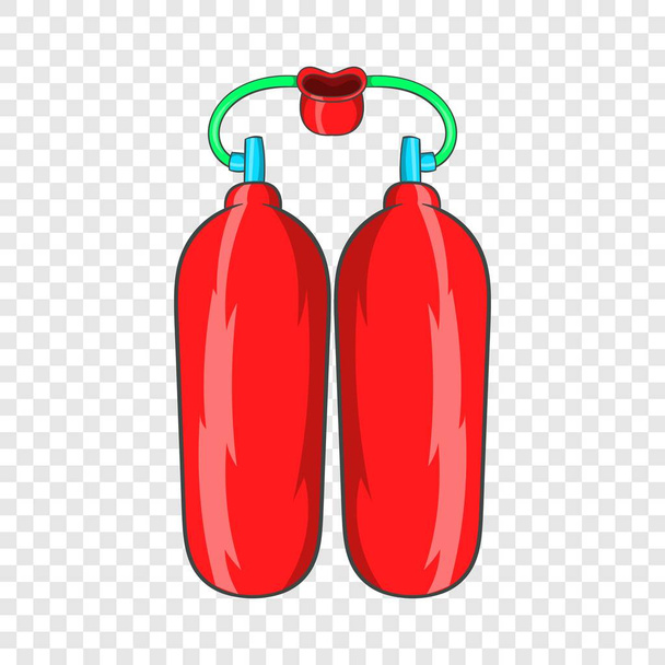 Cylinders for diving icon, cartoon style - Vector, Image