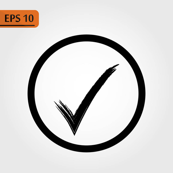 Check Icon Vector. Perfect Black pictogram illustration on white background. - Vector eps10 - Vector, Image