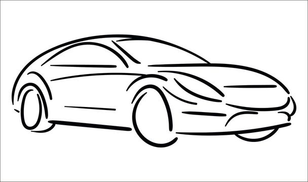 Vector illustratie concept auto pictogram illustratie op witte achtergrond - Vector, afbeelding