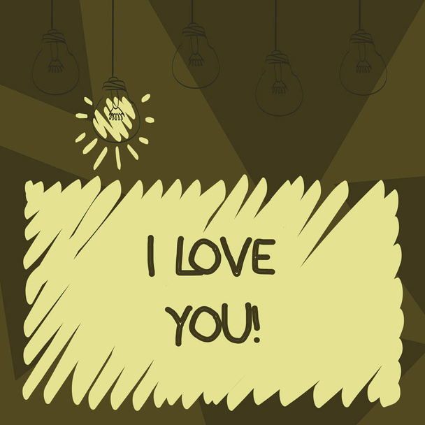 Word writing text I Love You. Business concept for Expressing roanalysistic feelings for someone Positive emotion. - Photo, Image