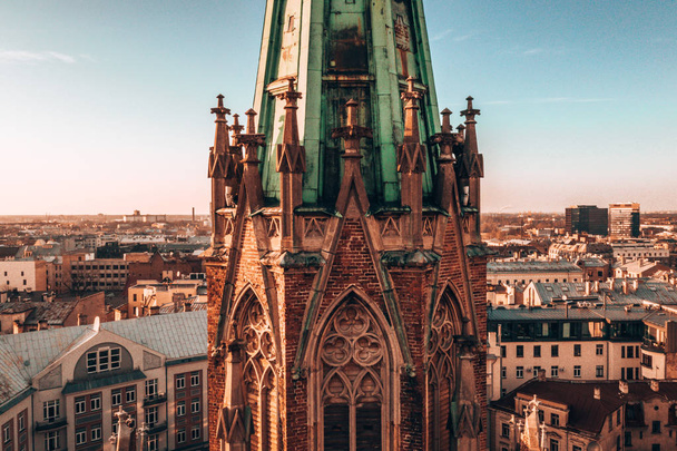 Beautiful aerial view of the cathedral in Riga, Latvia. - Photo, image