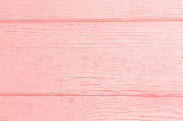 Trendy light coral color wooden background. Wooden texture - Photo, Image