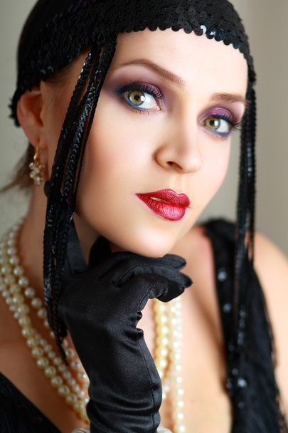 young flapper lady - Foto, afbeelding