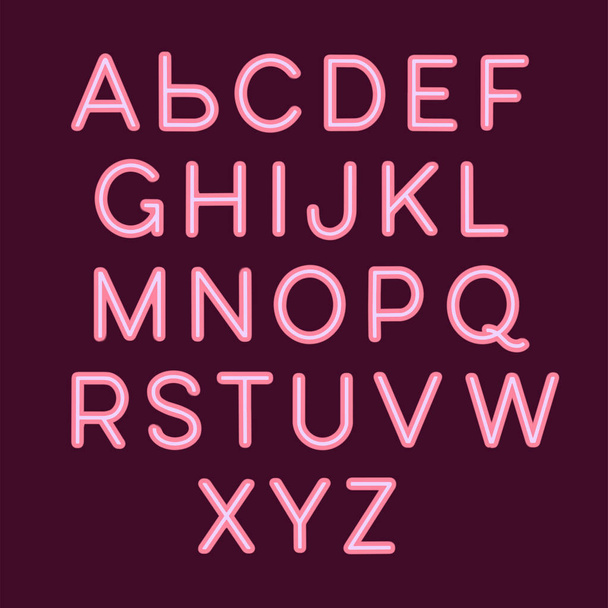 Neon alphabet sign - Vektor, Bild