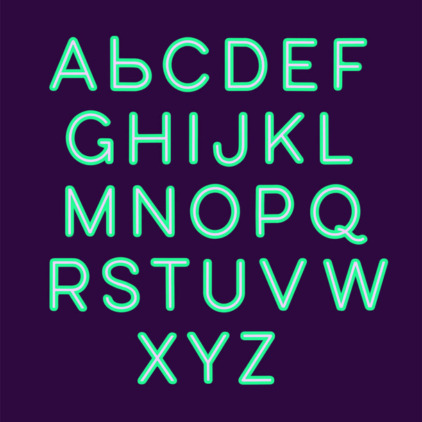 Neon alphabet sign - Wektor, obraz
